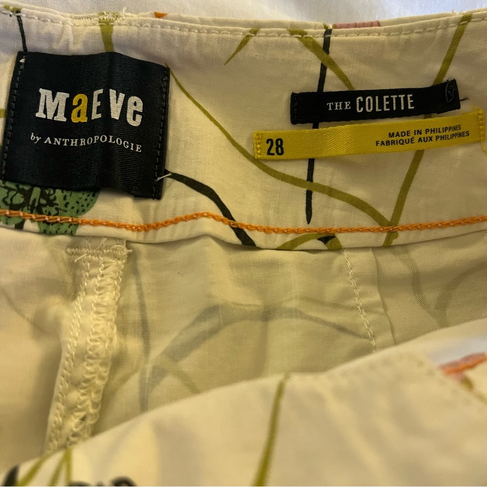 Maeve by Anthropologie The Collette Butterfly Print Wide Leg Crop Pants Size 28 - Picture 4 of 6